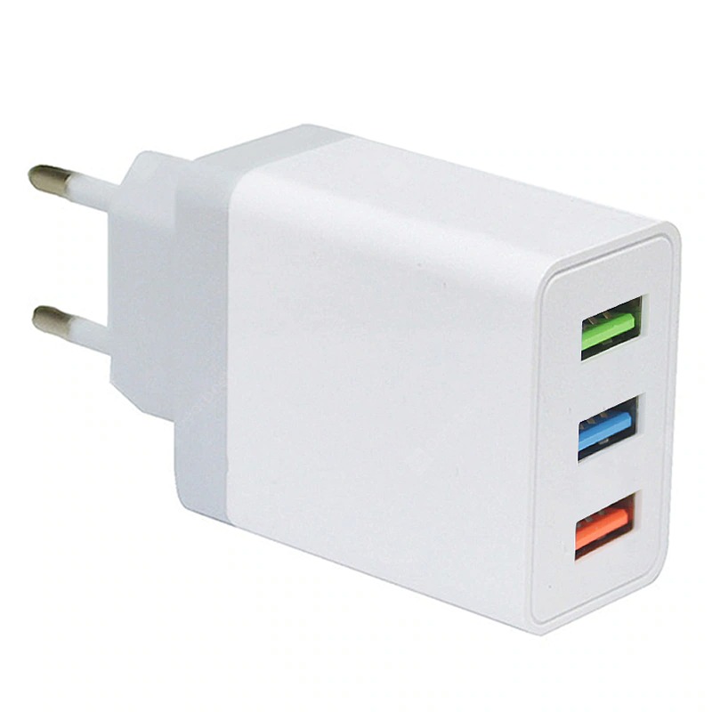 Incarcator de priza fast charging 5v 2.4a 3 porturi usb universal